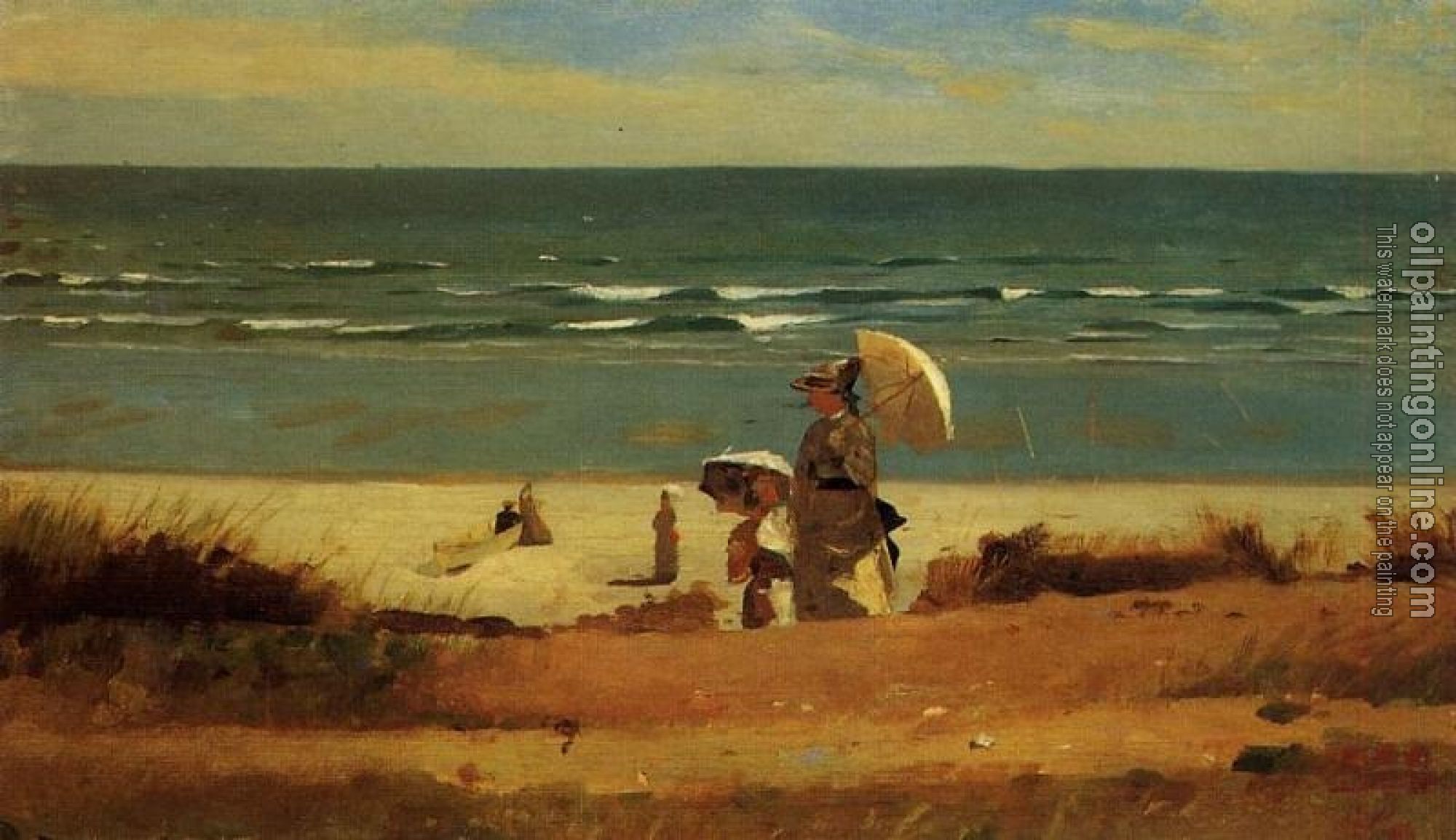 Homer, Winslow - On the Beach, Marshfield